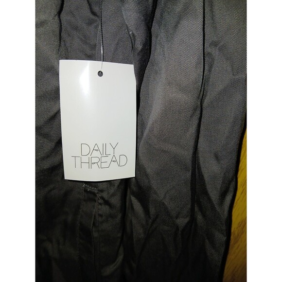 Daily Thread Charcoal Jacket Womens Size Large Viscose NWT Snap Buttons Zippered - Picture 13 of 16